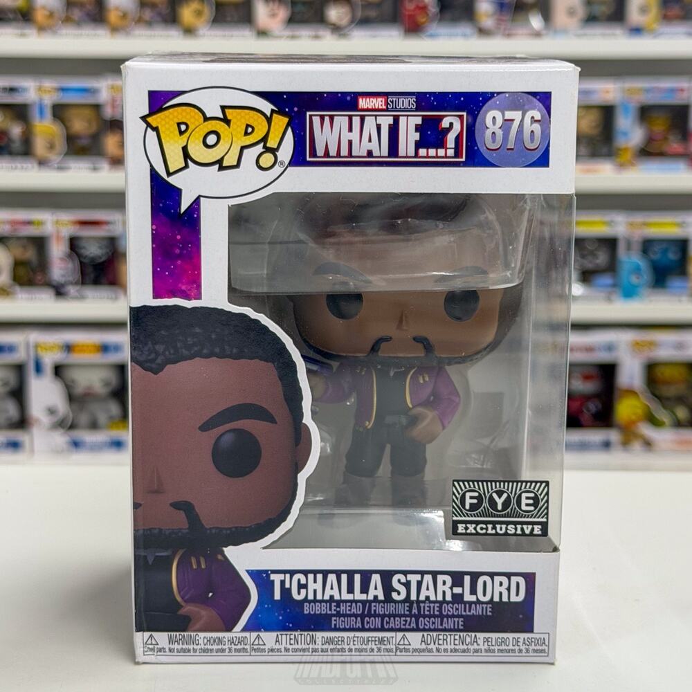 Funko Pop Marvel What If T'Challa Star-Lord FYE 876 Ravagers Wakanda Toy Figure